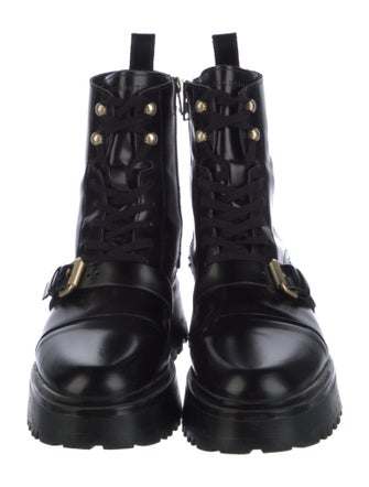 AllSaints Patent Leather Combat Boots