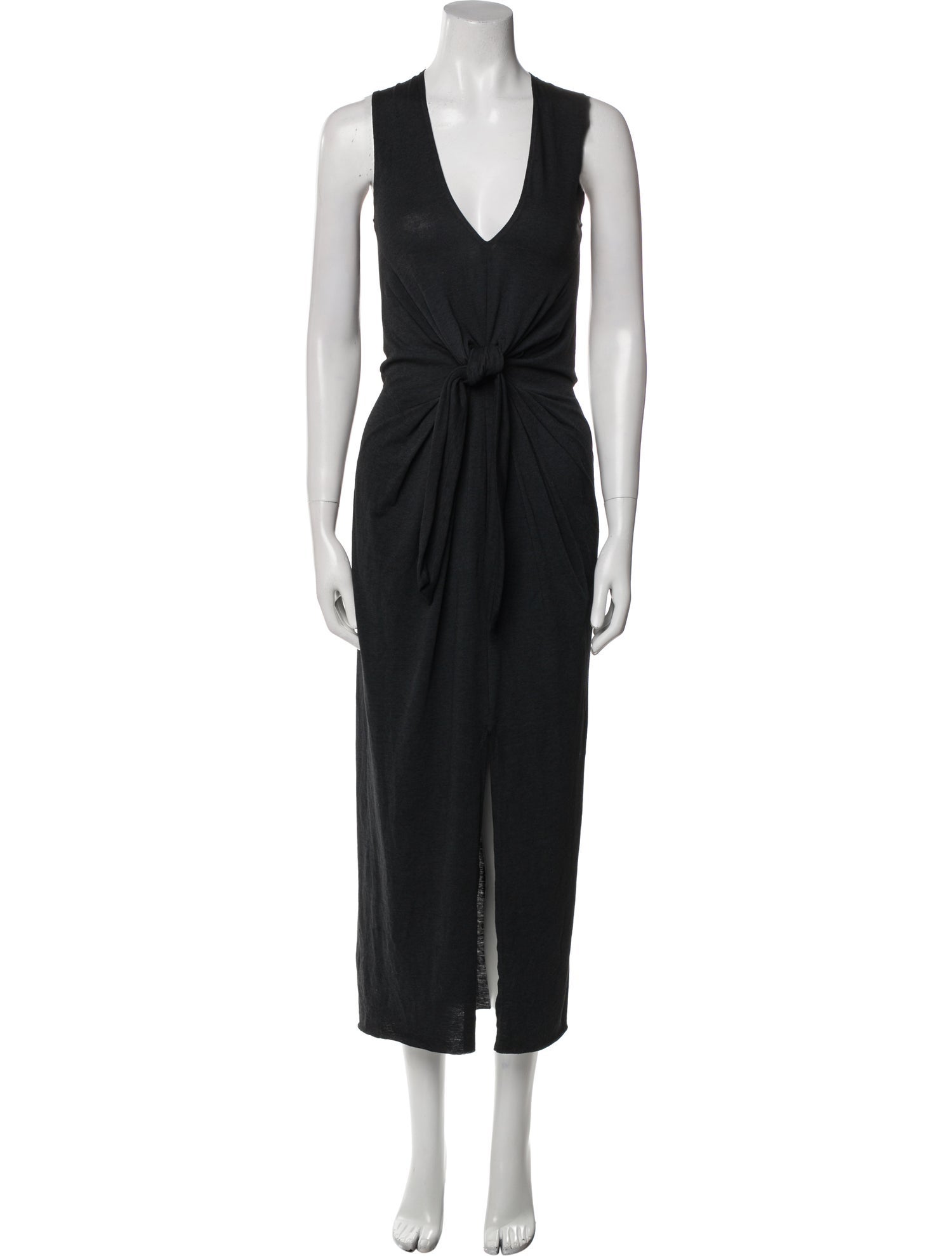AllSaints Plunge Neckline Long Dress