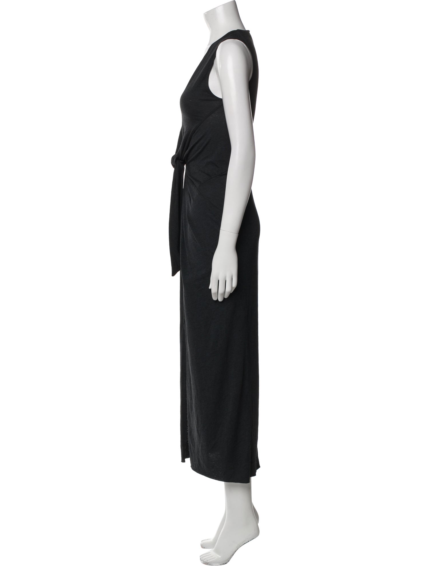AllSaints Plunge Neckline Long Dress