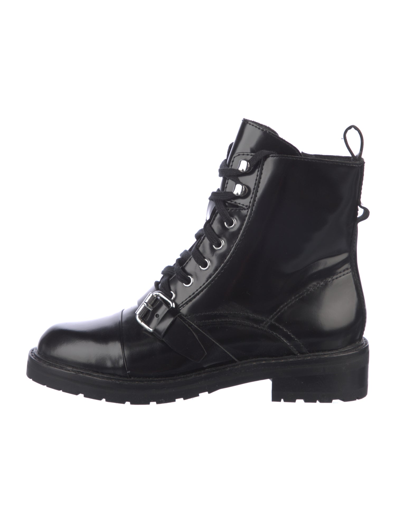 AllSaints Patent Leather Combat Boots