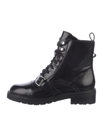 AllSaints Patent Leather Combat Boots