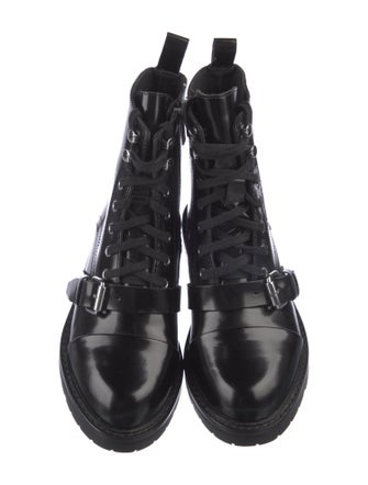 AllSaints Patent Leather Combat Boots