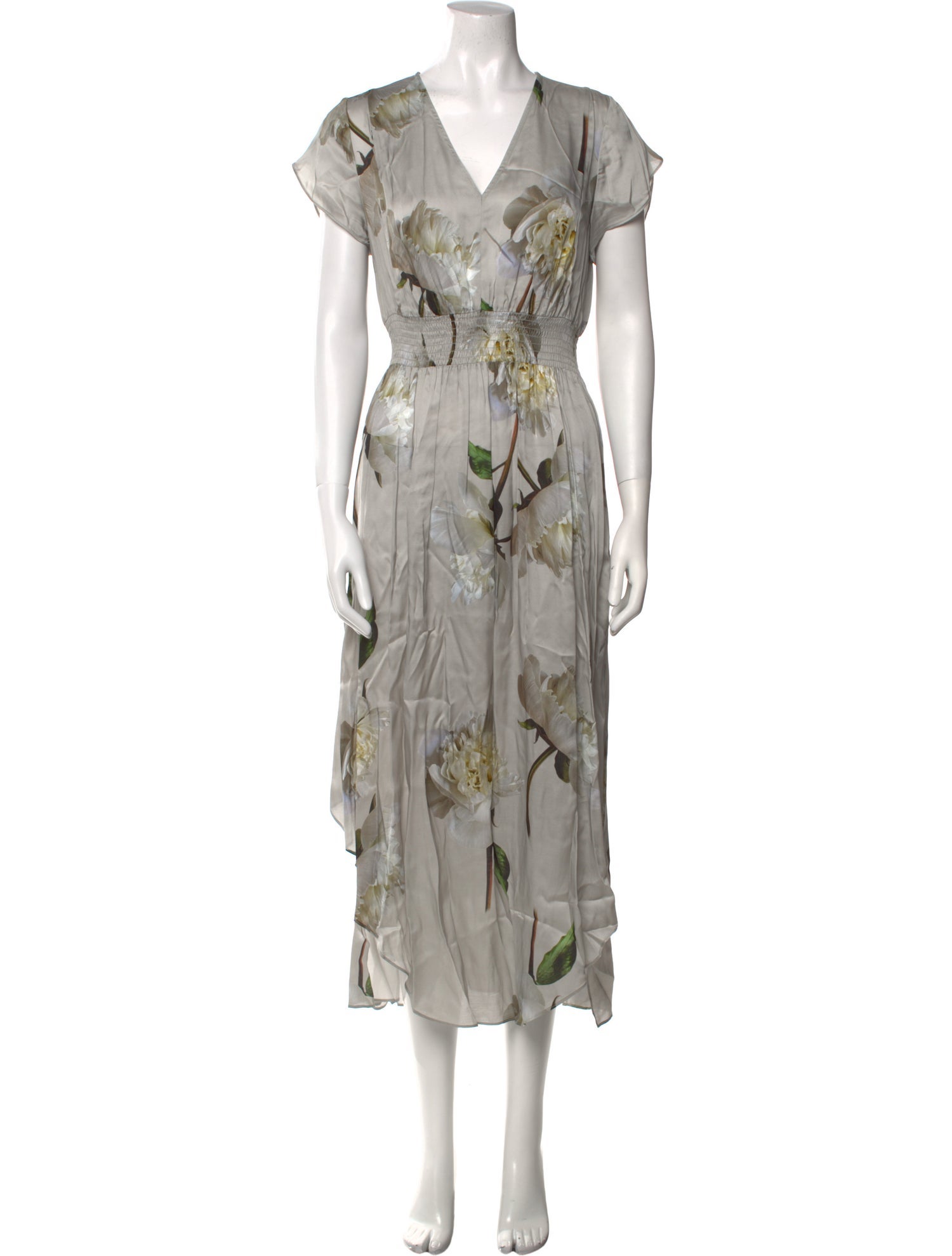 AllSaints Floral Print Long Dress