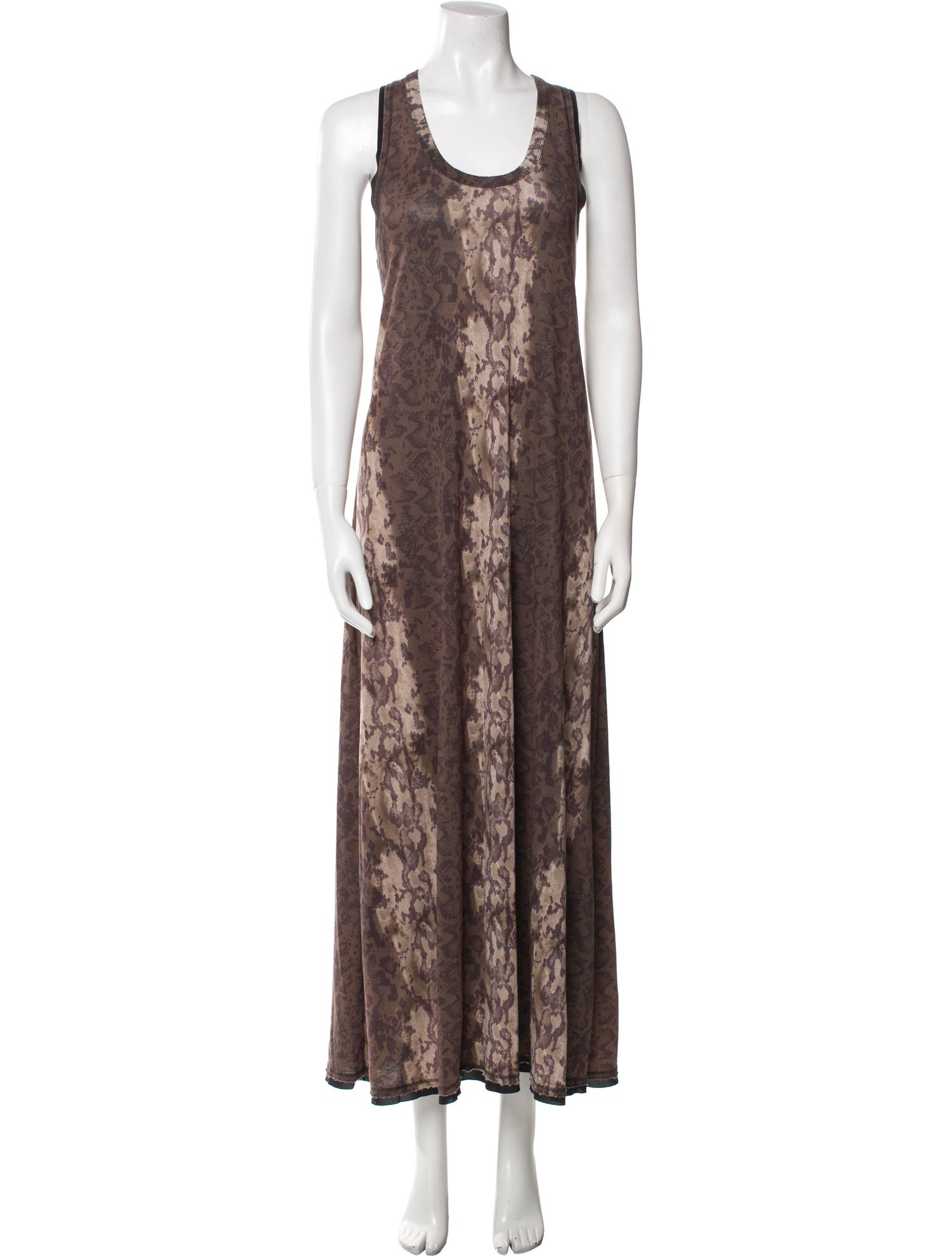 AllSaints Animal Print Long Dress