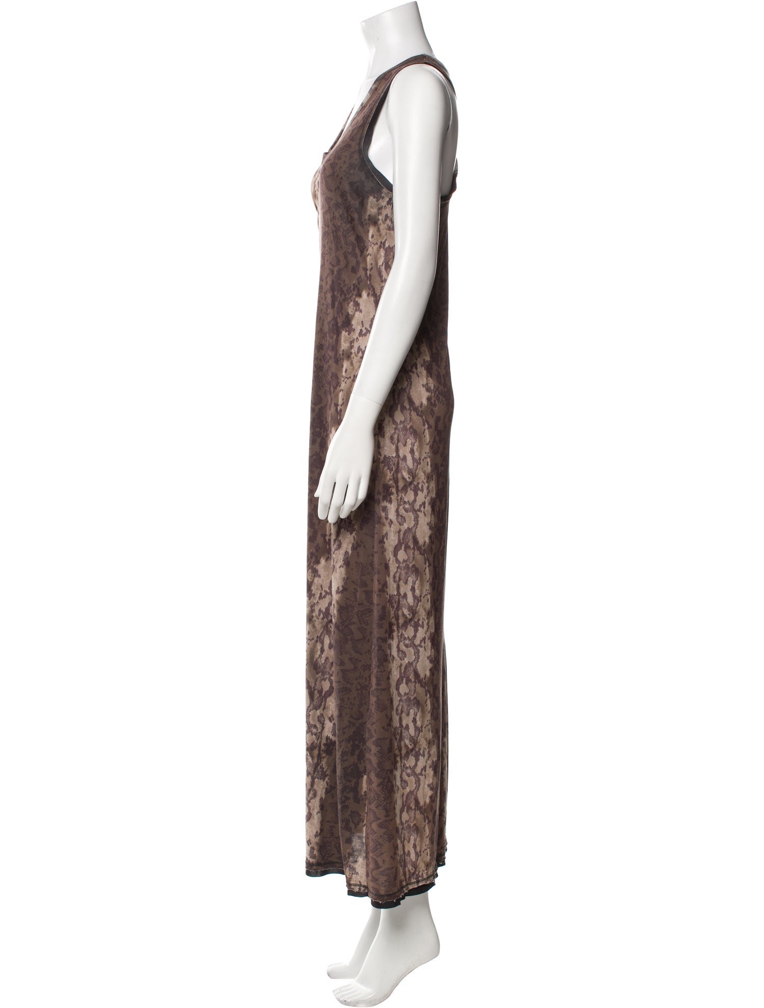 AllSaints Animal Print Long Dress