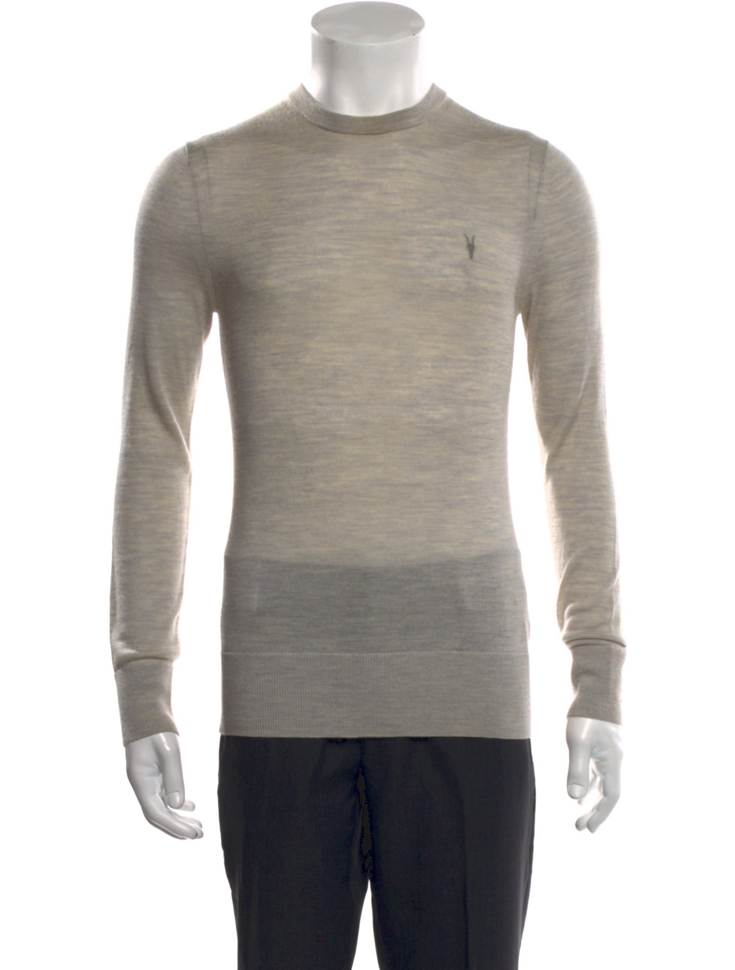 AllSaints Merino Wool Crew Neck Pullover