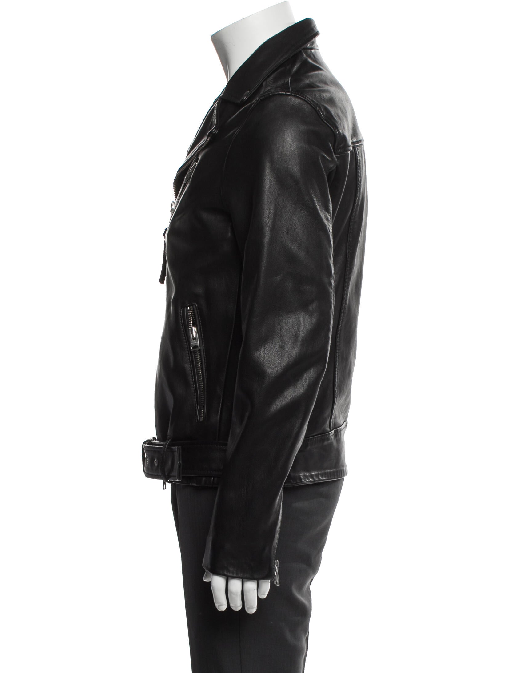 AllSaints Lamb Leather Moto Jacket
