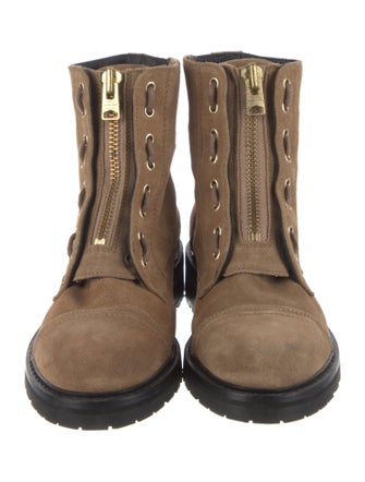 AllSaints Suede Combat Boots