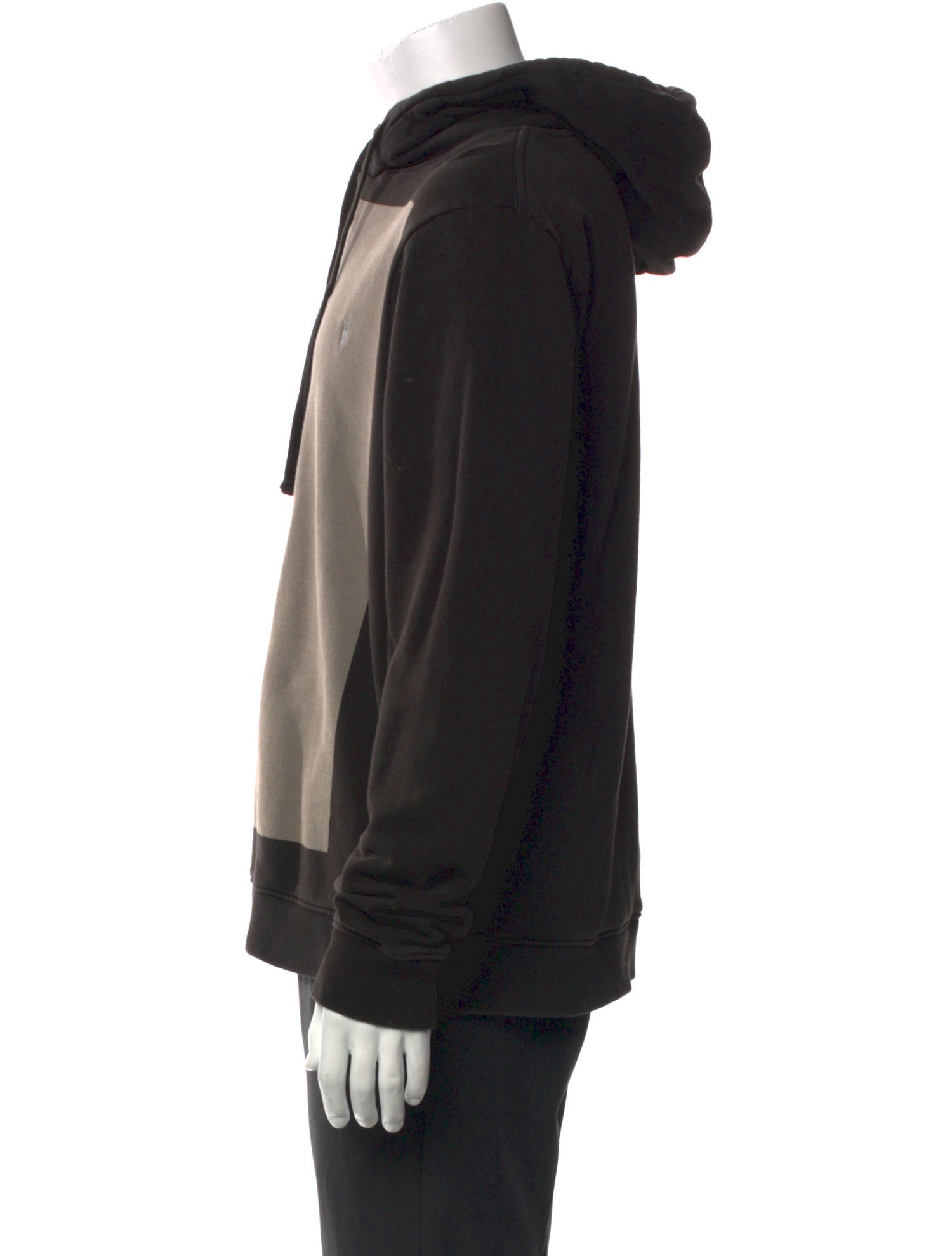 AllSaints Colorblock Pattern Crew Neck Hoodie