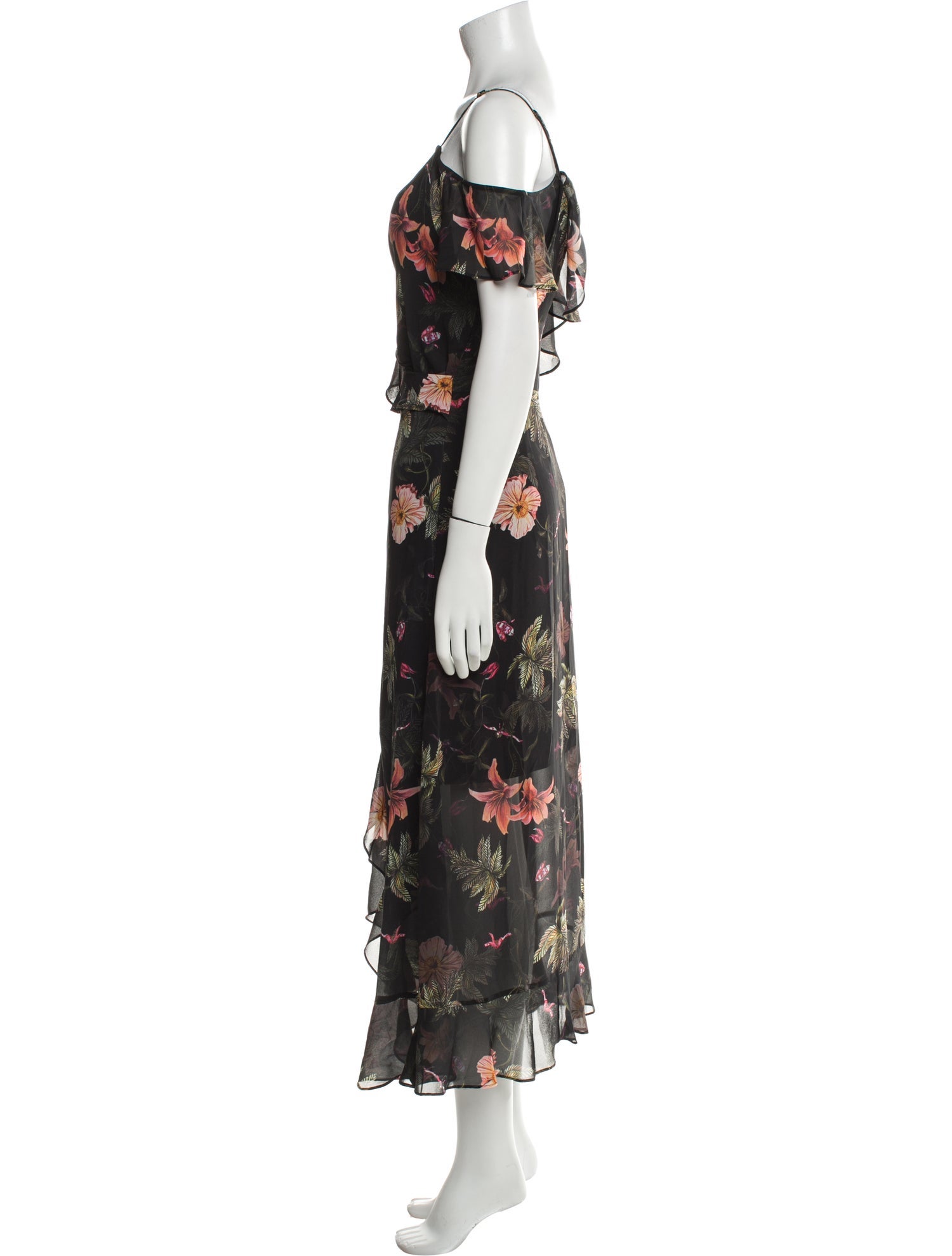 AllSaints Floral Print Long Dress