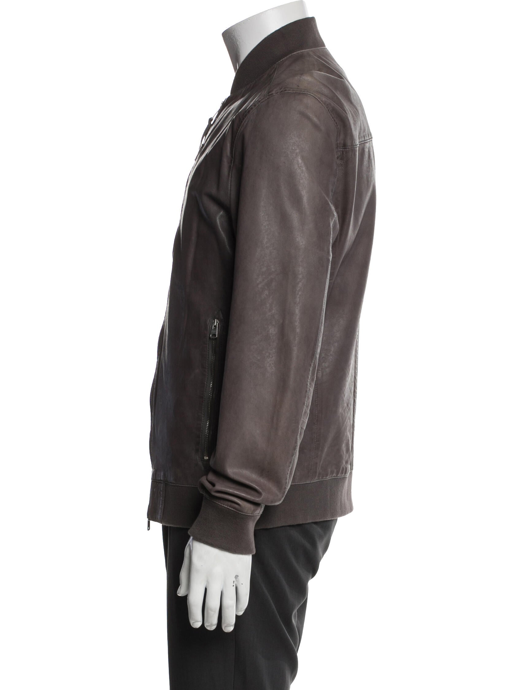 AllSaints Leather Bomber Jacket