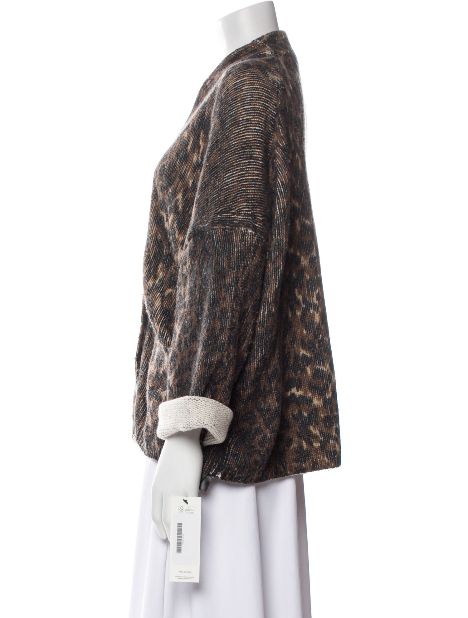 AllSaints Wool Animal Print Sweater