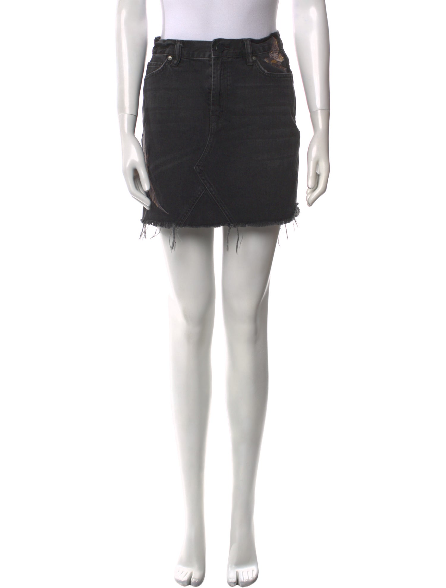 AllSaints Raw-Edge Trim Mini Skirt