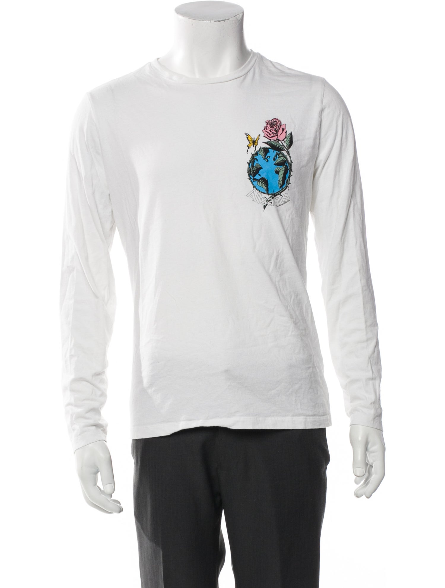 AllSaints Graphic Print Crew Neck T-Shirt