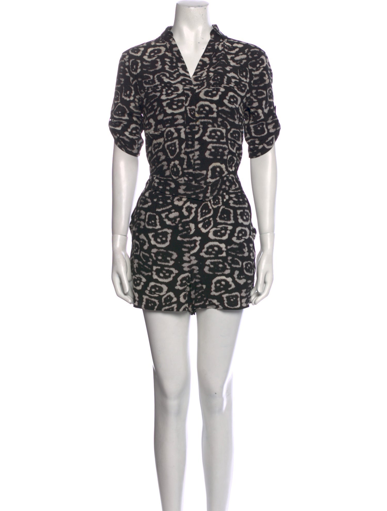 AllSaints Silk Printed Romper