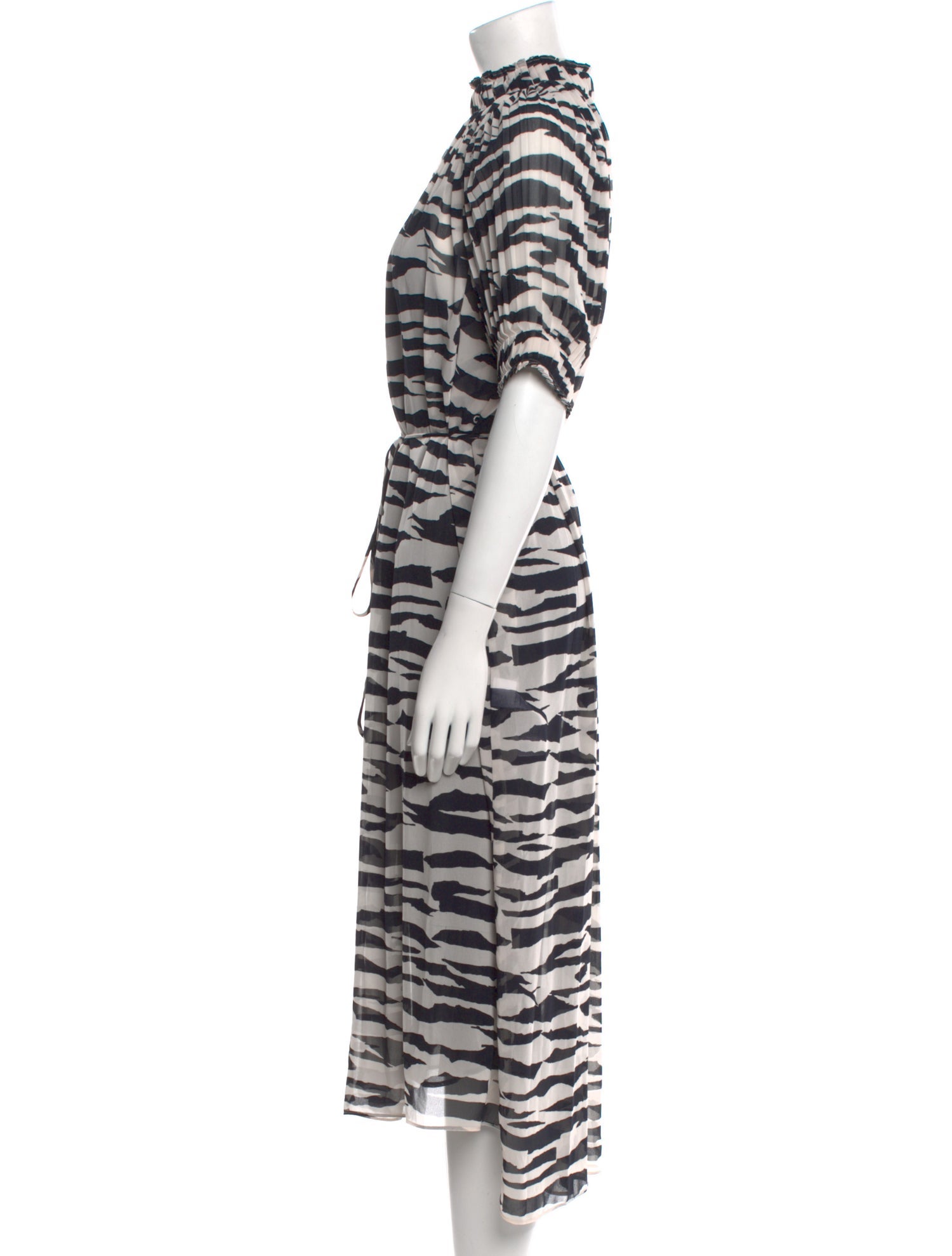 AllSaints Animal Print Long Dress