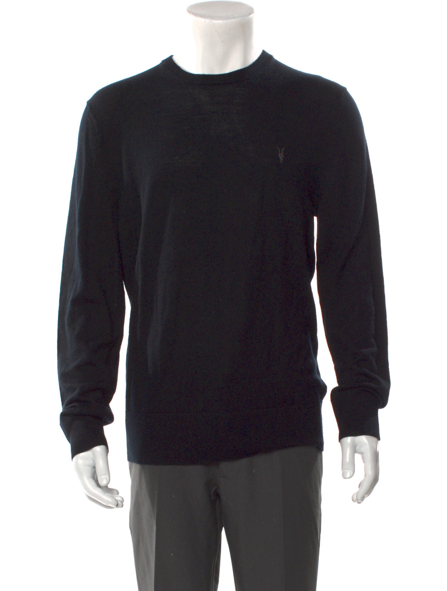 AllSaints Merino Wool Crew Neck Pullover