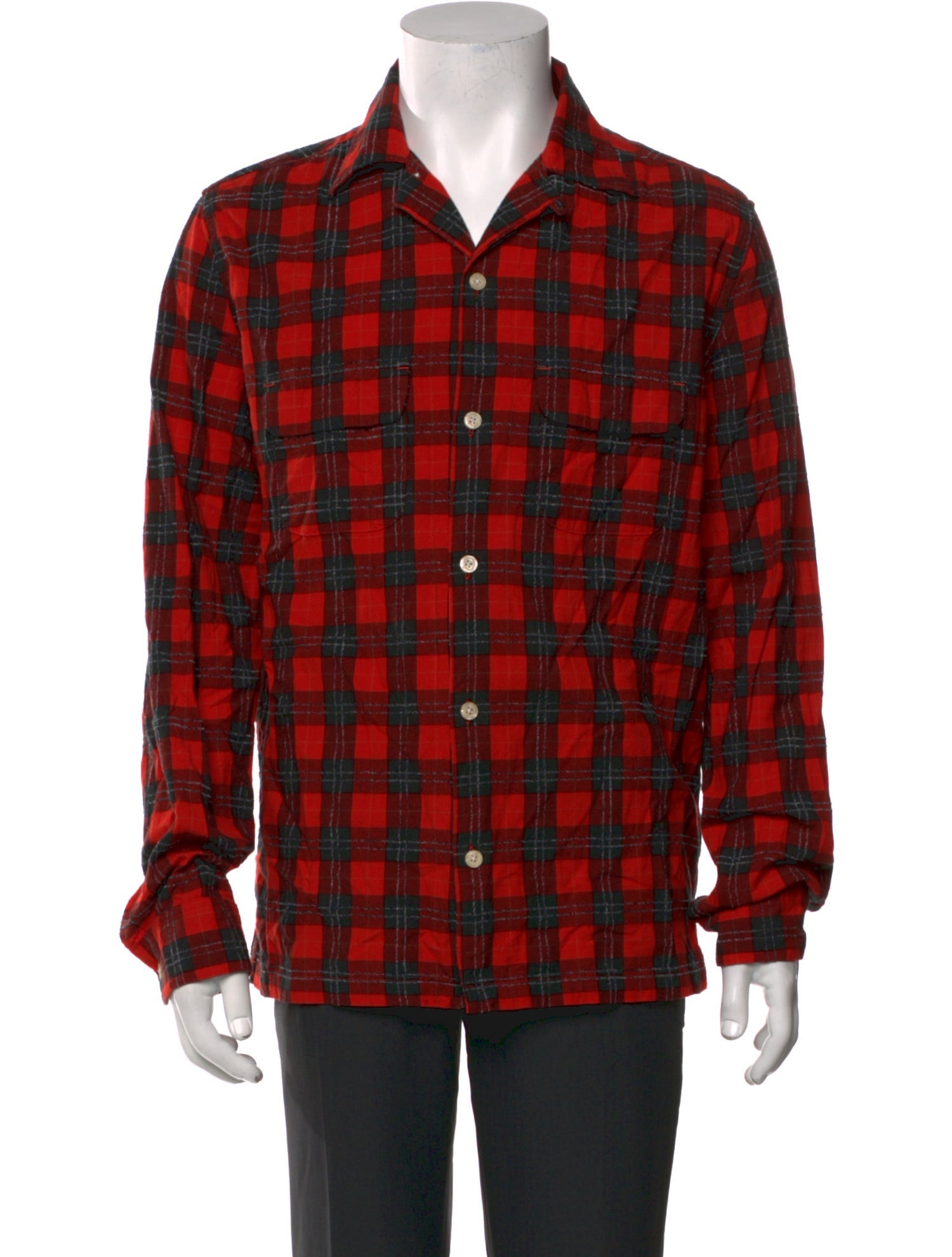 AllSaints Plaid Print Long Sleeve Shirt w/ Tags