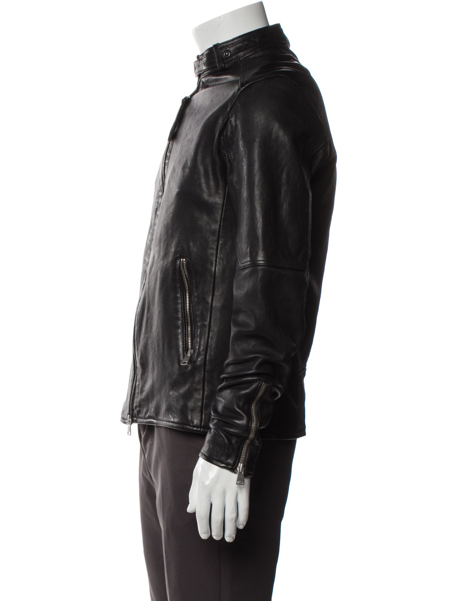 AllSaints Lambskin Moto Jacket