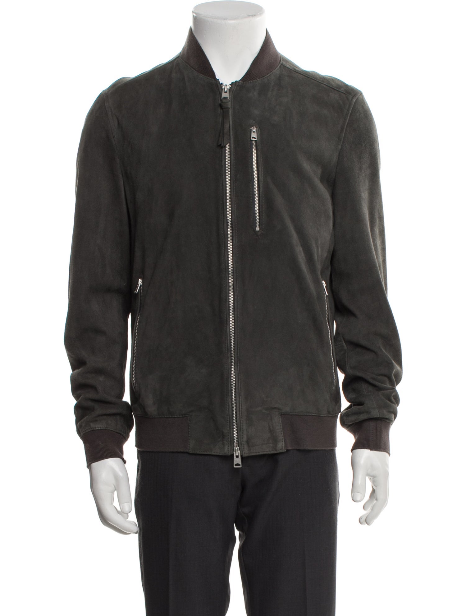 AllSaints Suede Bomber Jacket