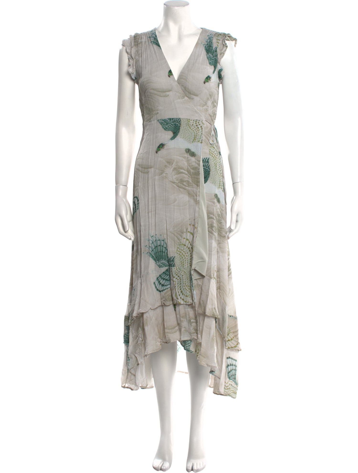 AllSaints Printed Long Dress