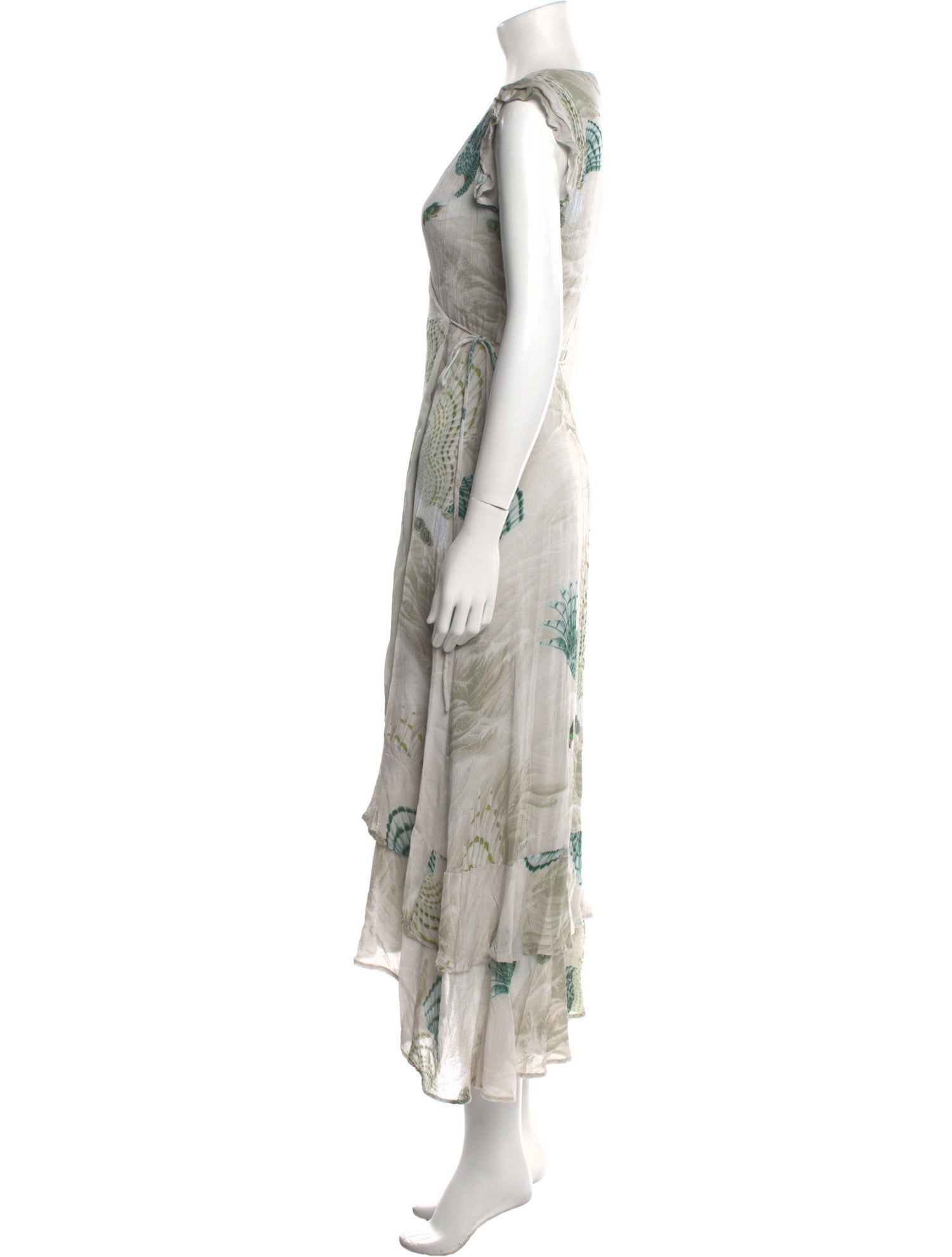 AllSaints Printed Long Dress