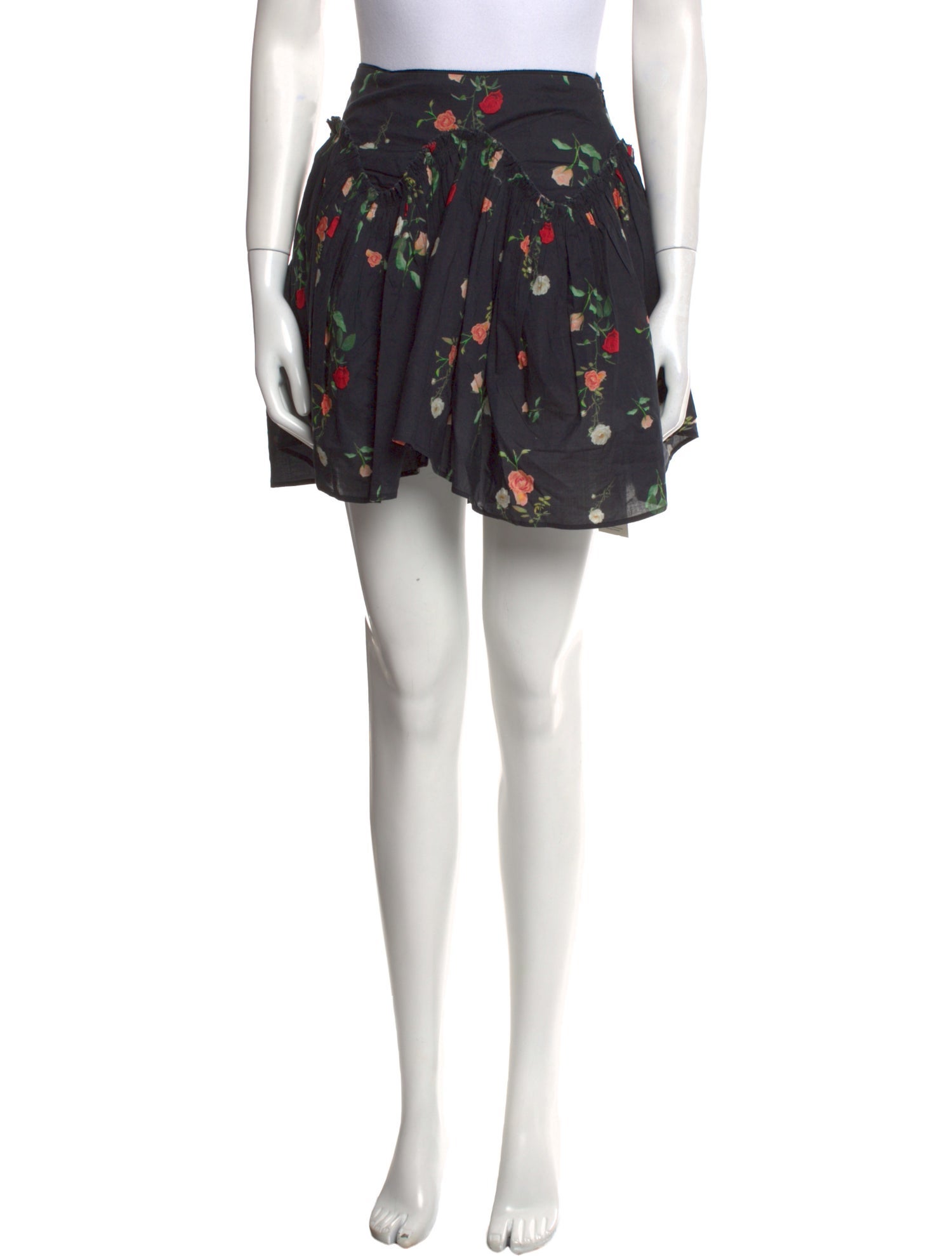 AllSaints Floral Print Mini Skirt