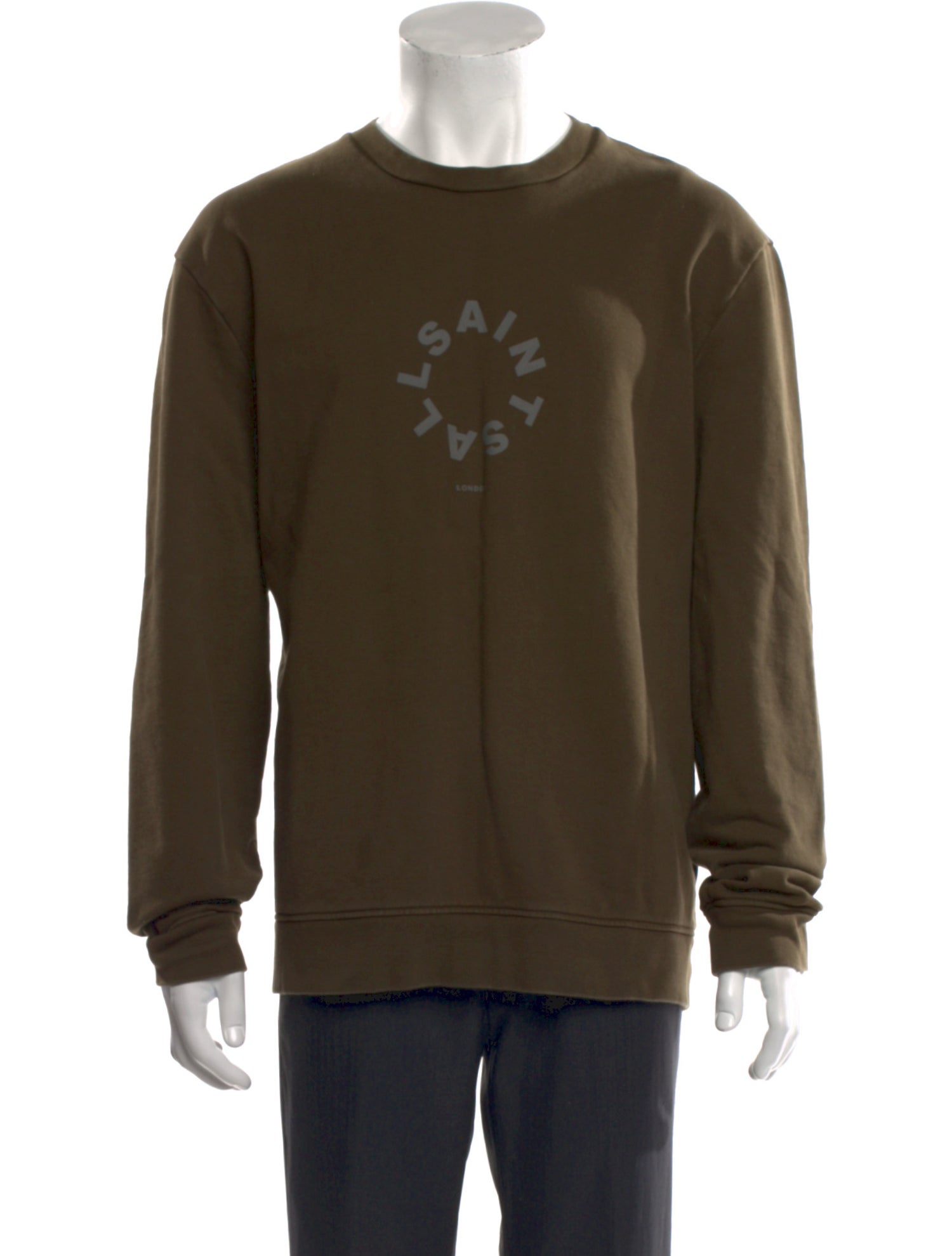 AllSaints Graphic Print Crew Neck Pullover