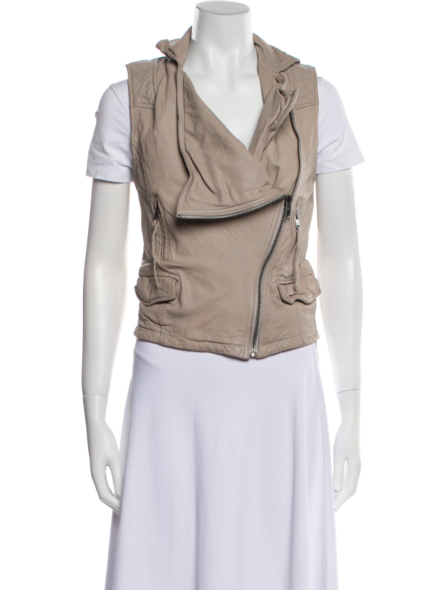 AllSaints Leather Vest