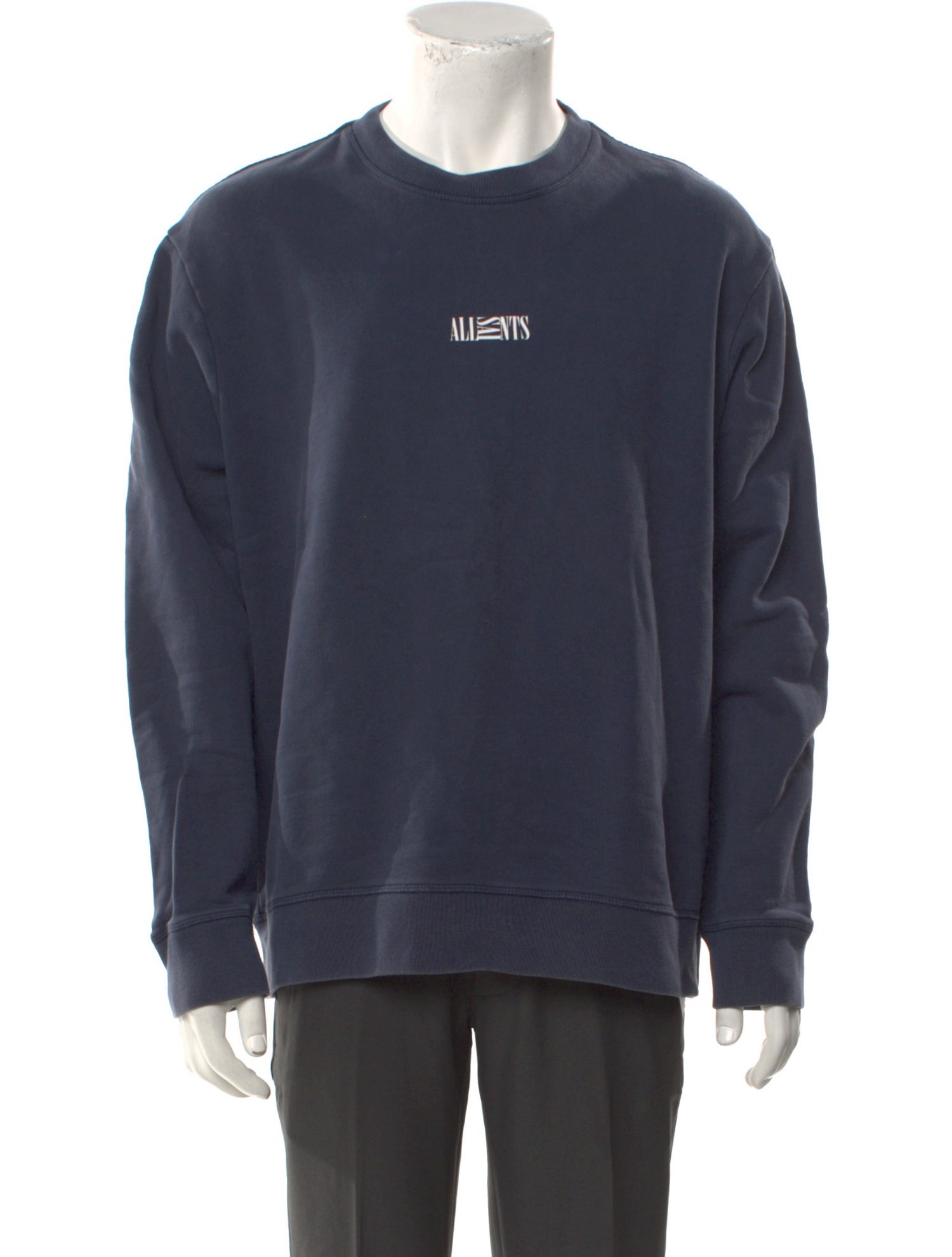 AllSaints Graphic Print Crew Neck Pullover