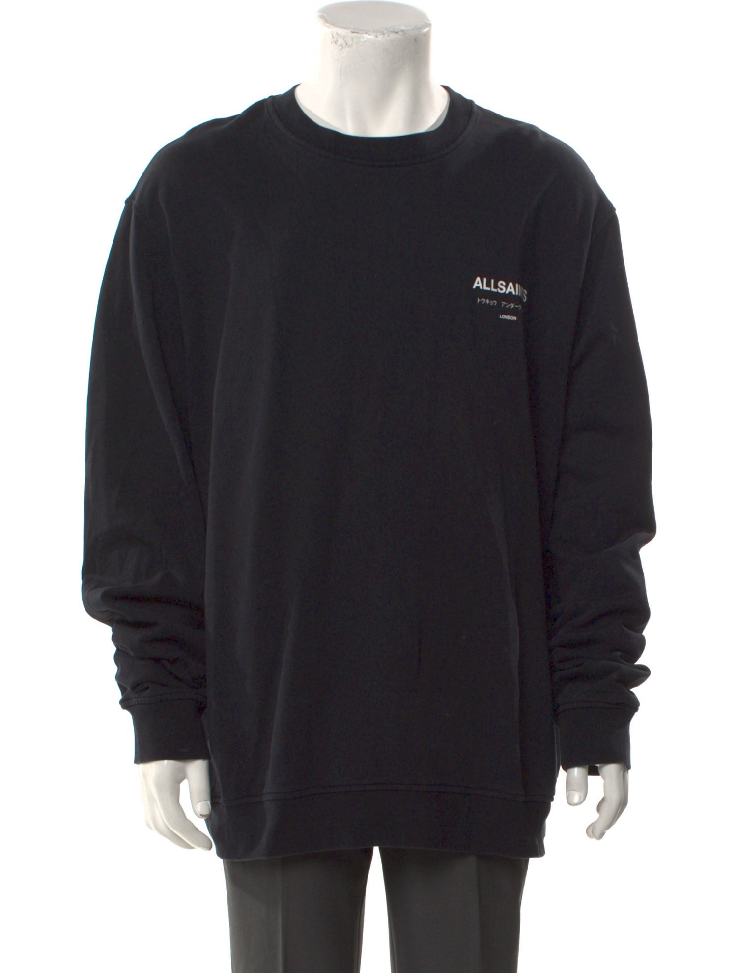 AllSaints Graphic Print Crew Neck Sweatshirt