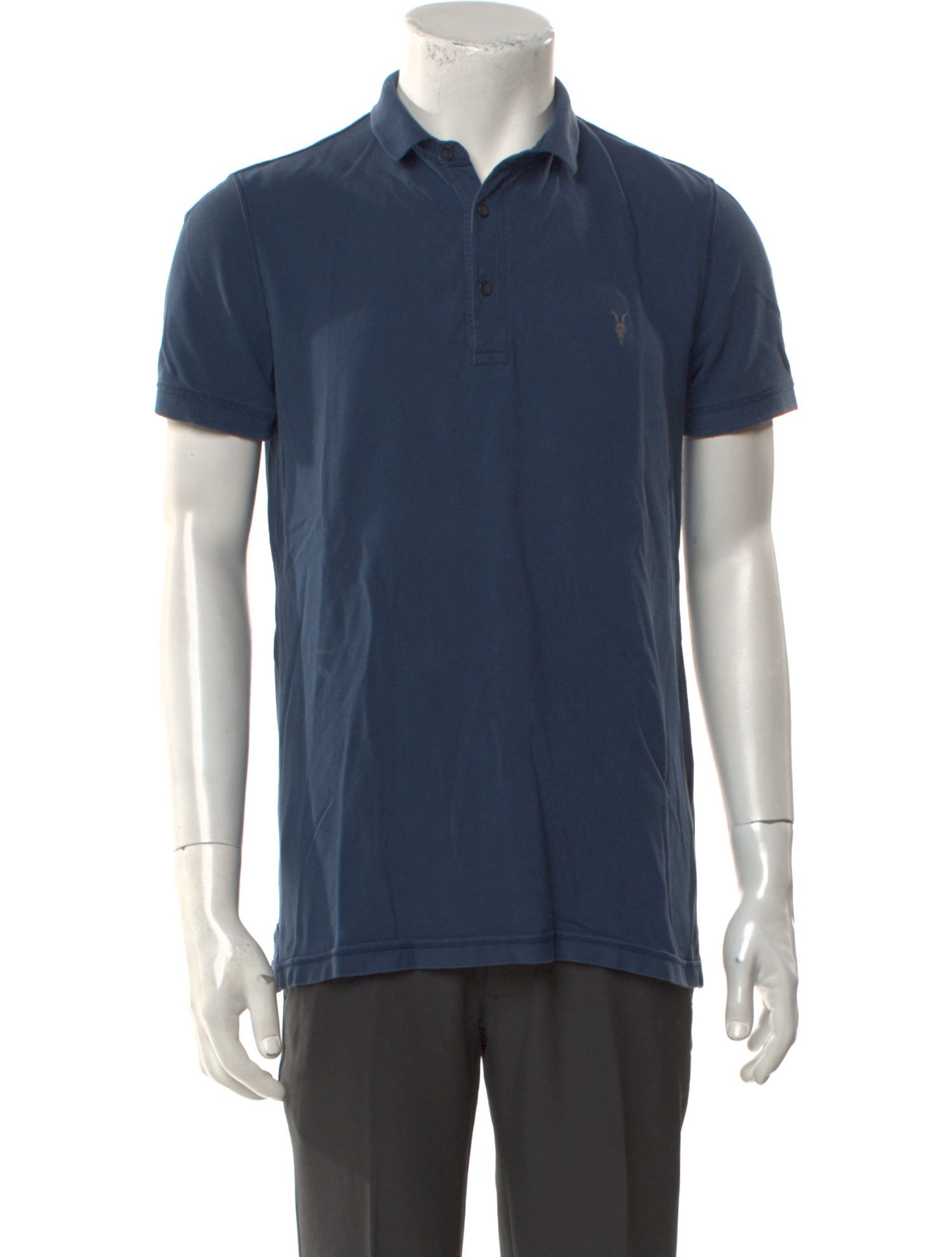 AllSaints V-Neck Short Sleeve Polo Shirt