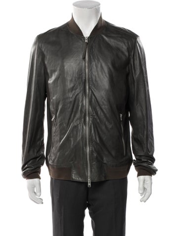AllSaints Outerwear Leather Bomber Jacket XL