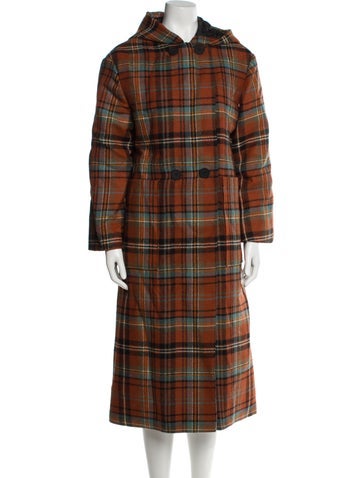 AllSaints Coats Virgin Wool Plaid Print Coat Us2, UK6 | XS