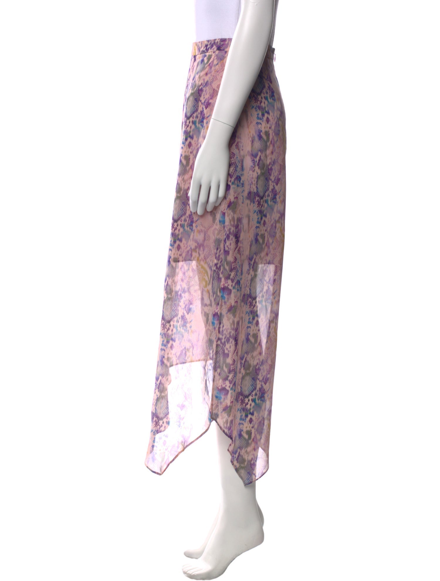 AllSaints Floral Print Midi Length Skirt