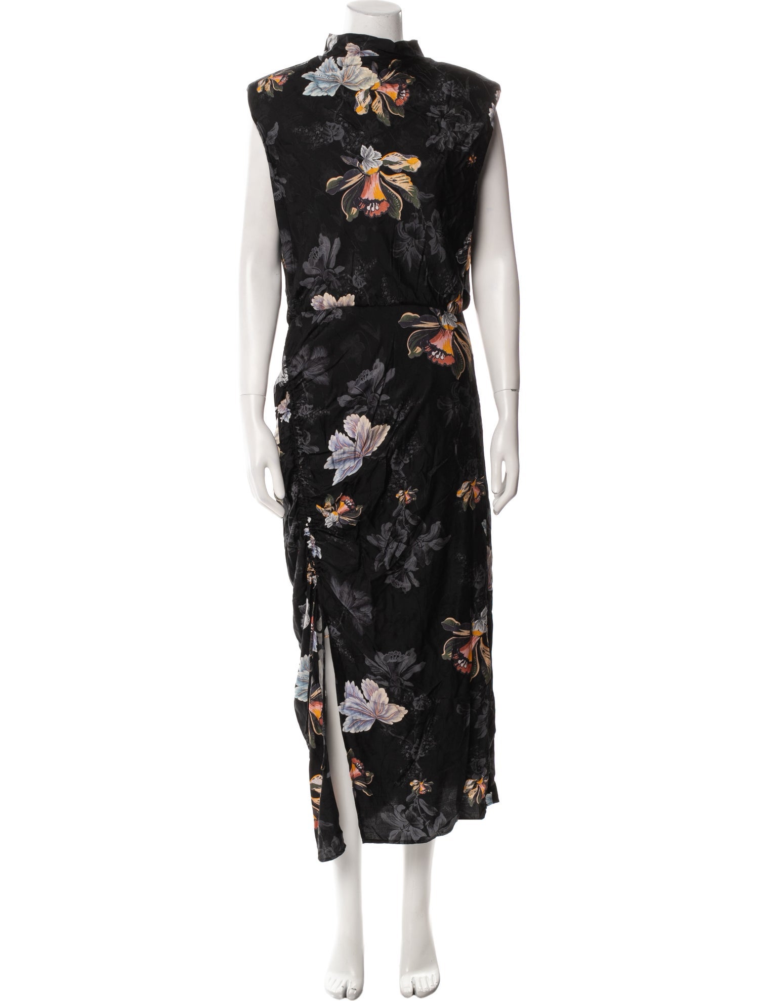 AllSaints Floral Print Long Dress