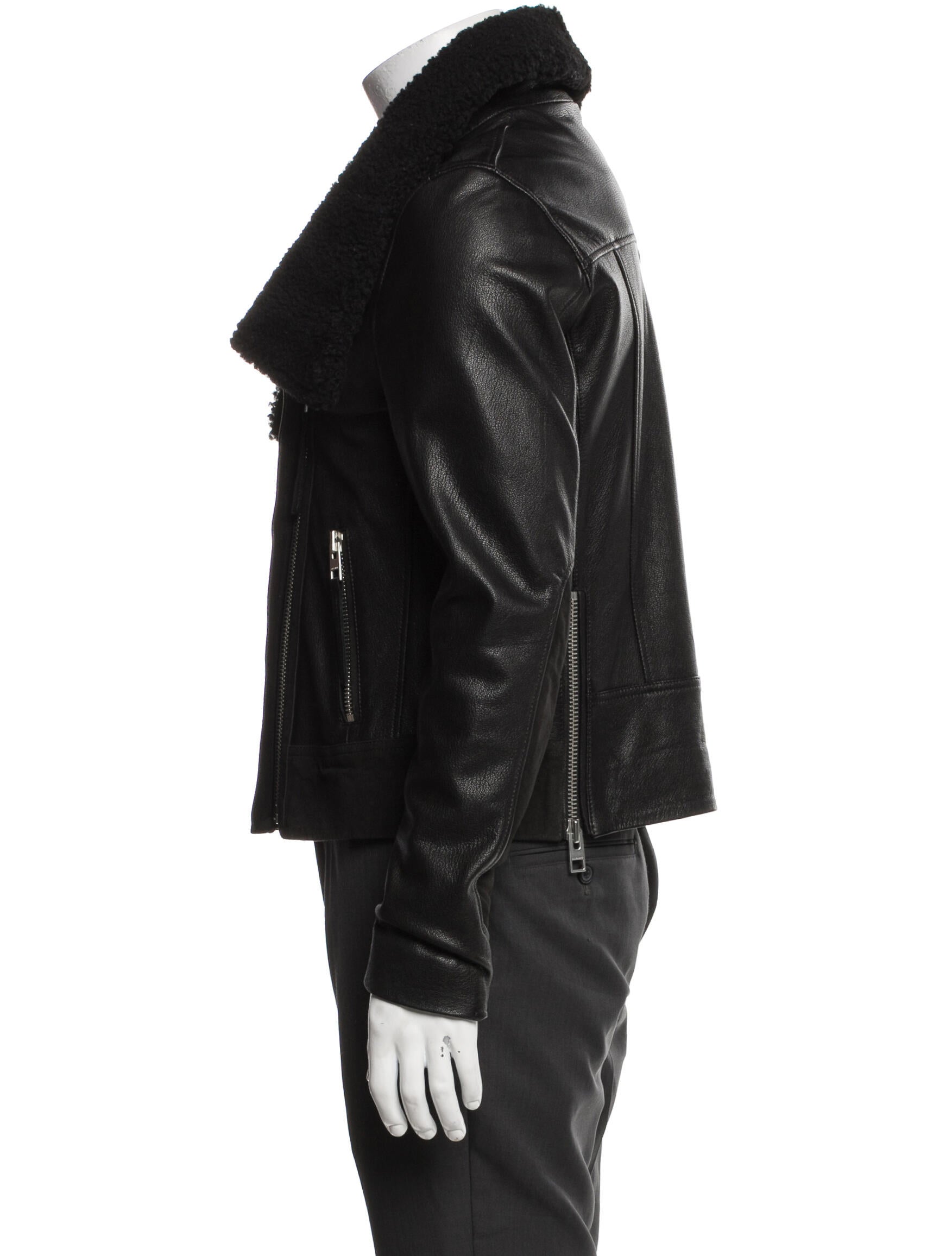 AllSaints Goat Leather Moto Jacket