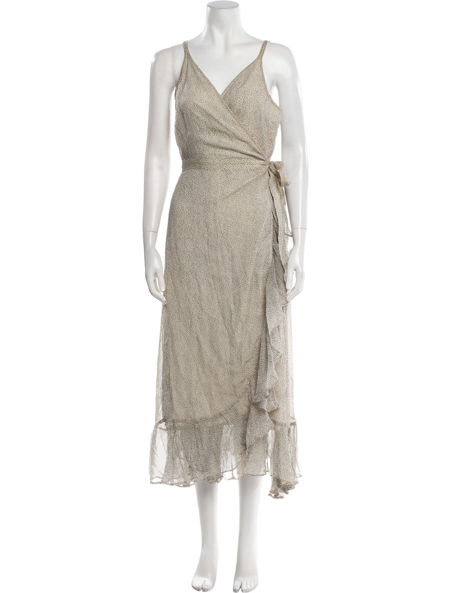 AllSaints Printed Midi Length Dress