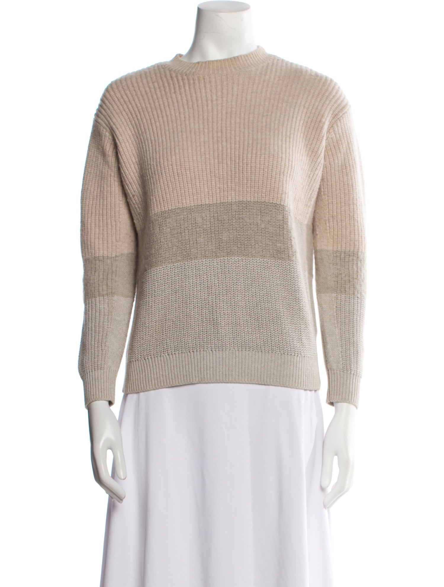 AllSaints Colorblock Pattern Bateau Neckline Sweater