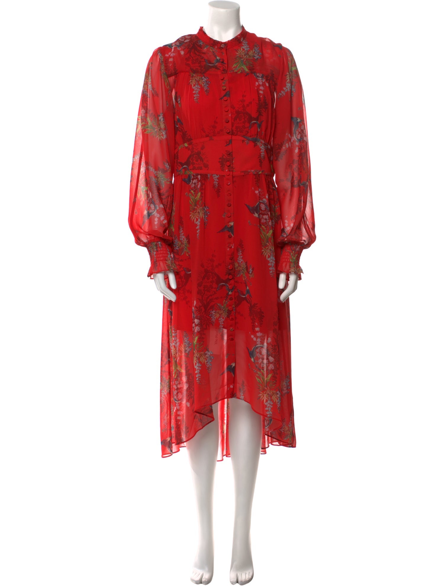 AllSaints Floral Print Long Dress