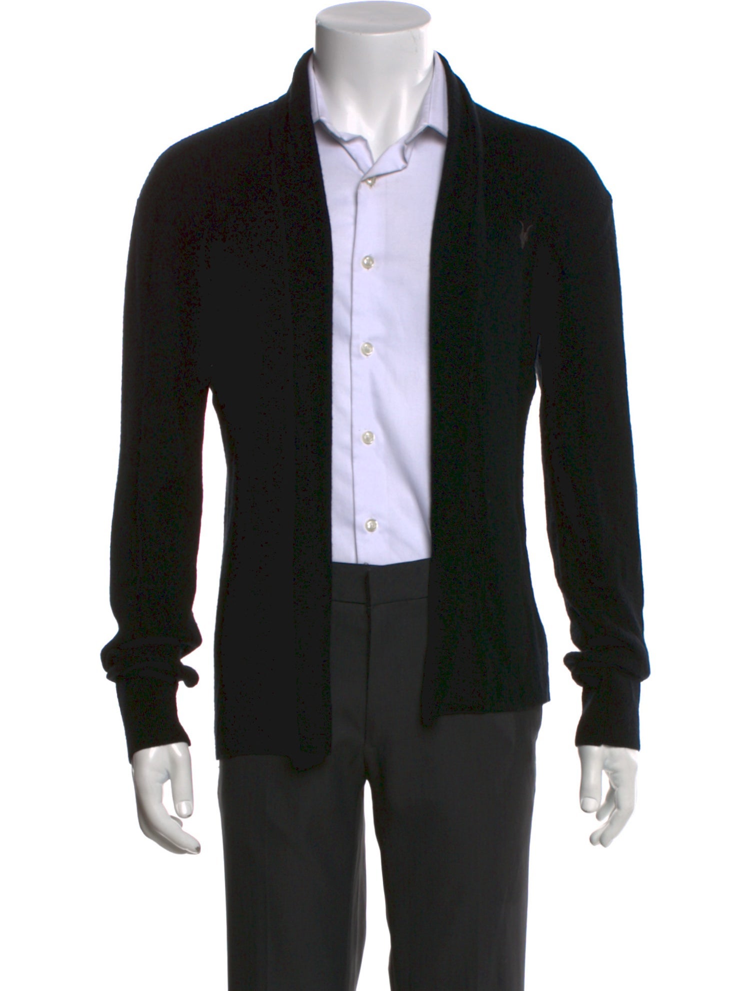 AllSaints Merino Wool Open Front Cardigan