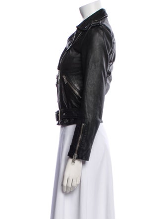 AllSaints Lamb Leather Biker Jacket