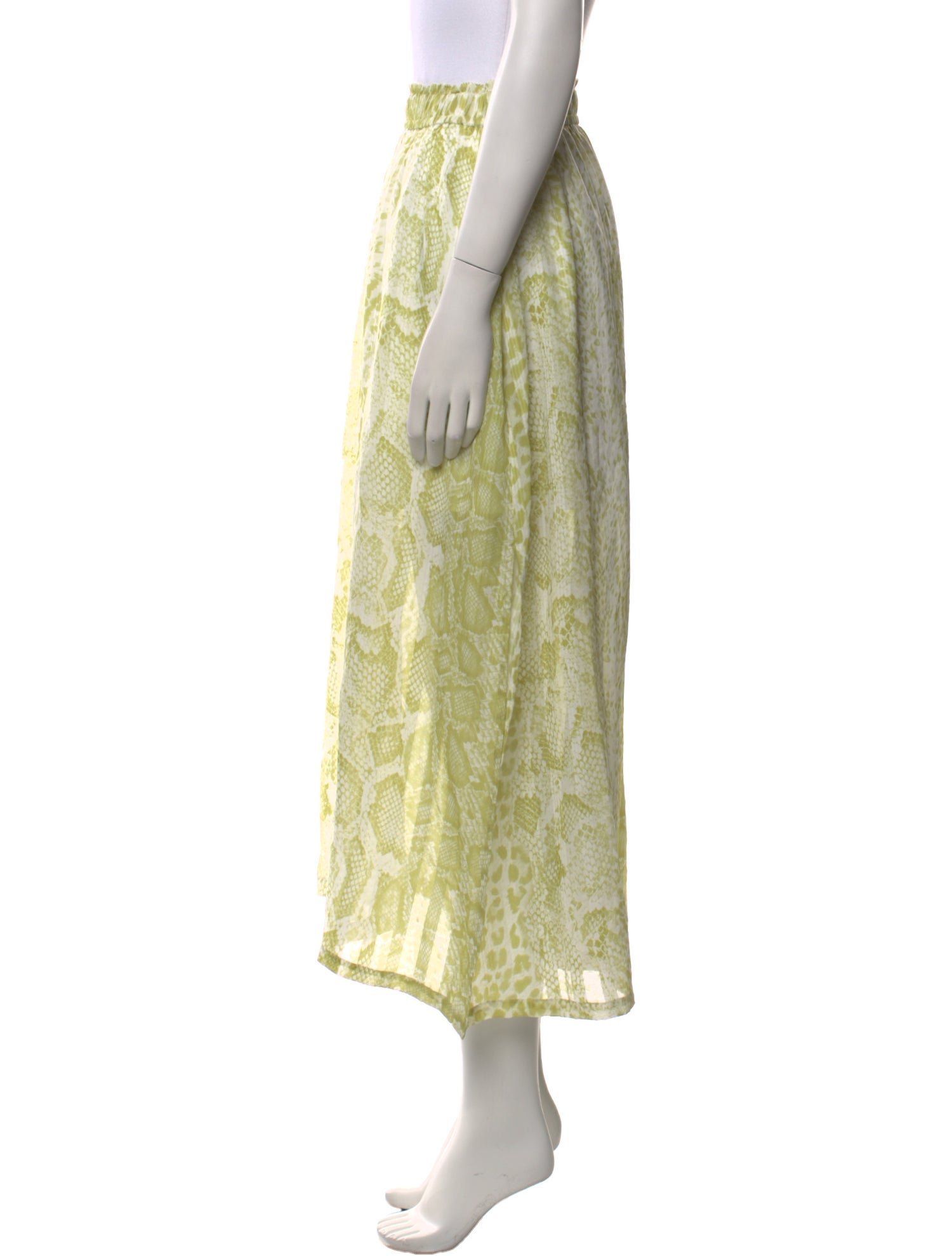 AllSaints Animal Print Midi Length Skirt