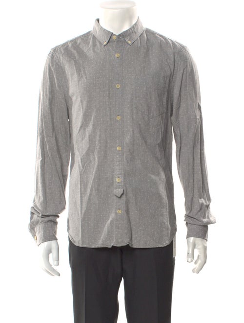 AllSaints Polka Dot Print Long Sleeve Shirt