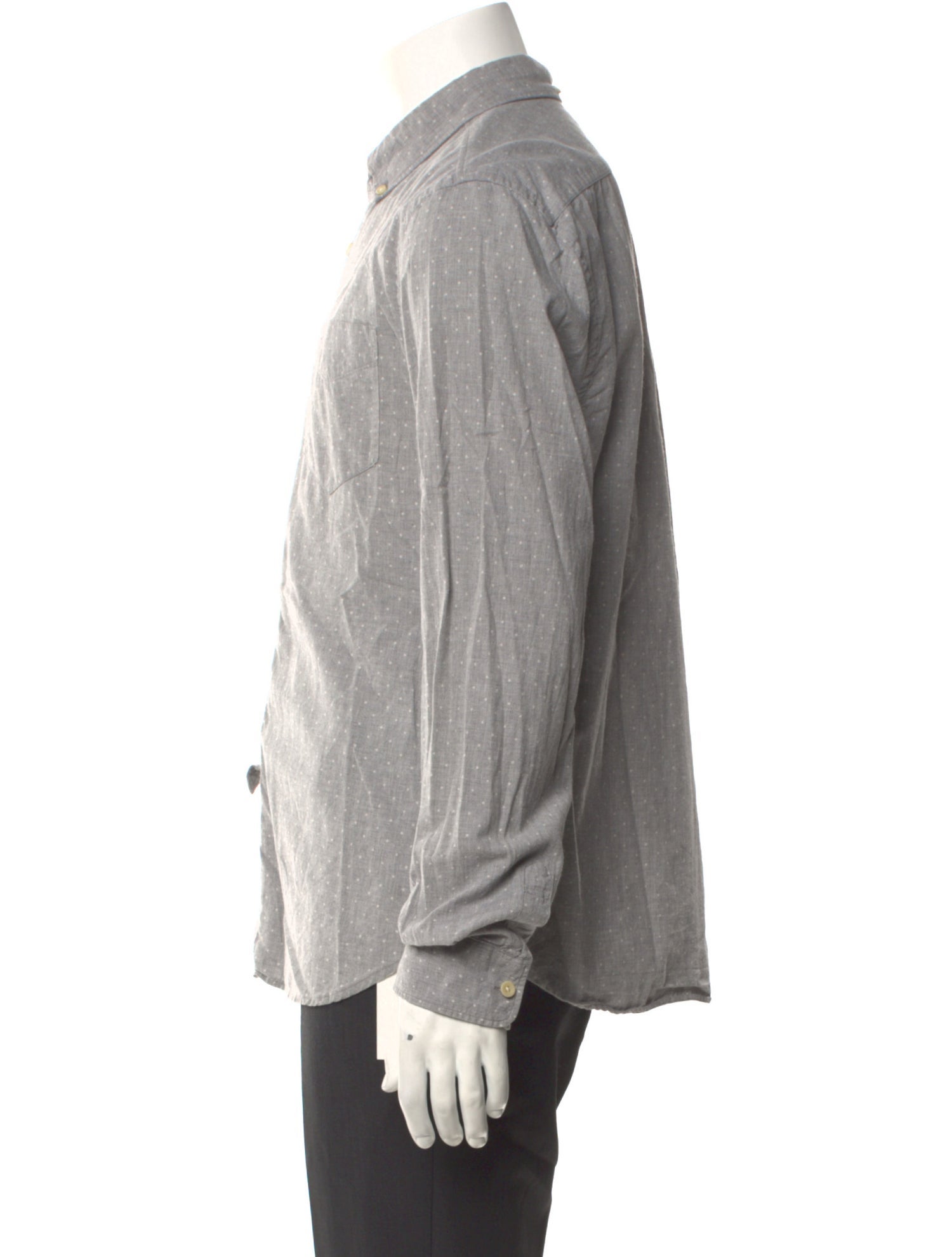 AllSaints Polka Dot Print Long Sleeve Shirt