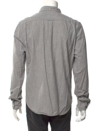 AllSaints Polka Dot Print Long Sleeve Shirt