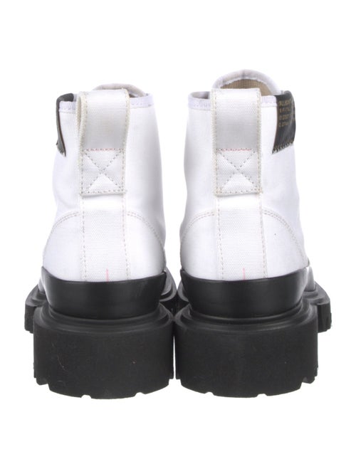 AllSaints Leather Colorblock Pattern Combat Boots