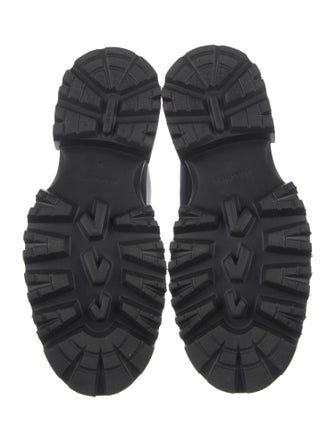 AllSaints Leather Colorblock Pattern Combat Boots