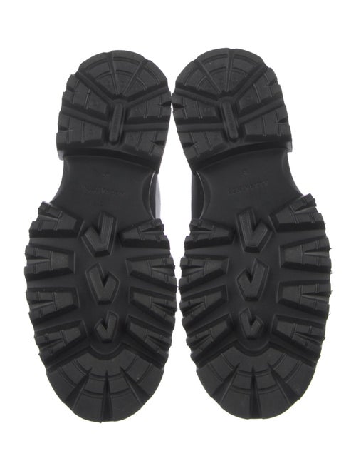 AllSaints Leather Colorblock Pattern Combat Boots