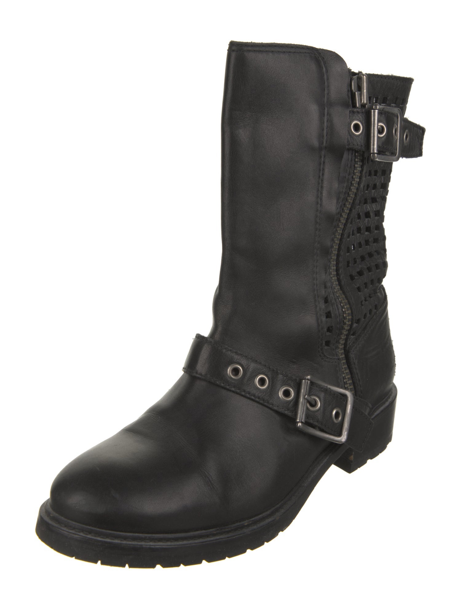 AllSaints Leather Moto Boots